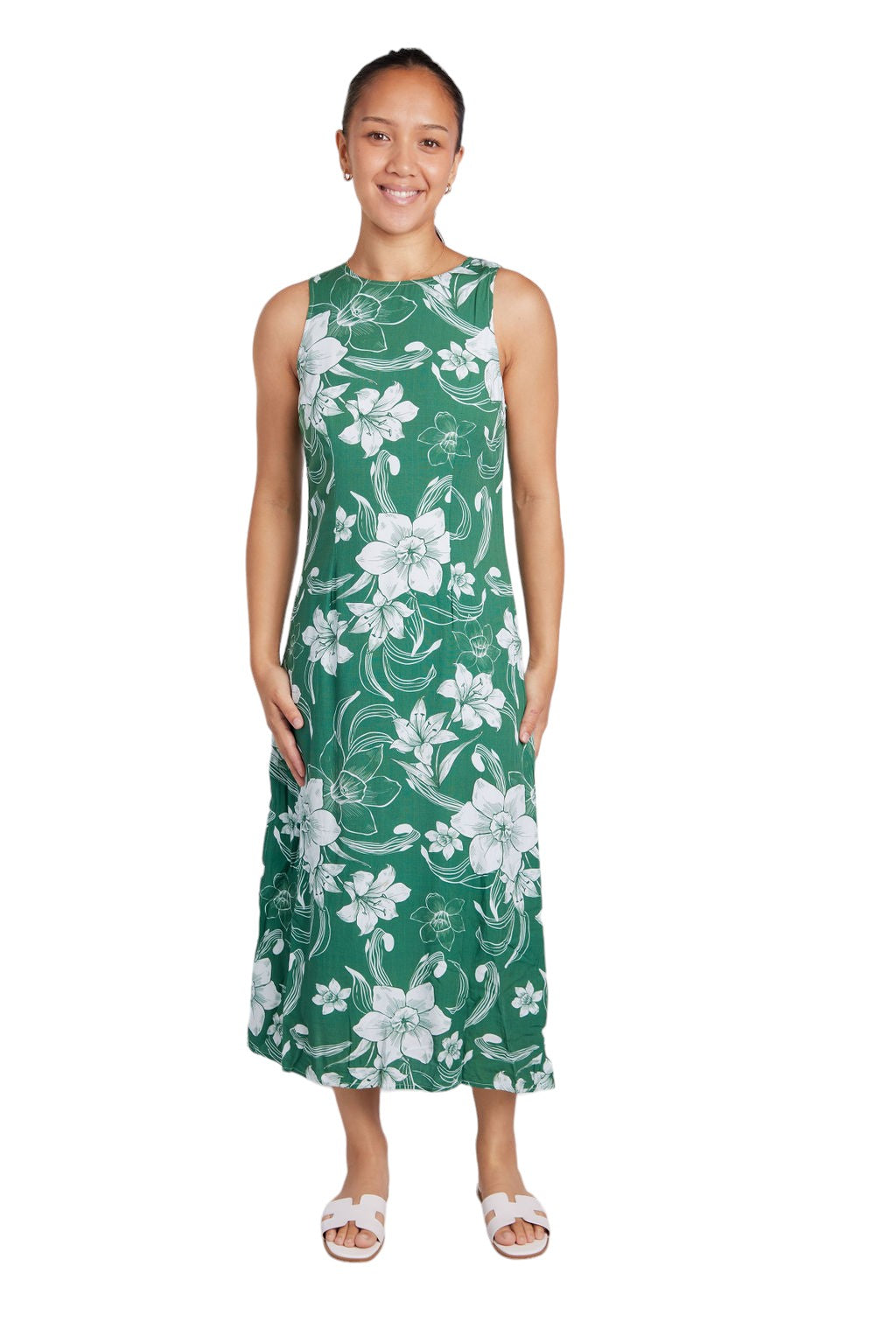 Hibiscus Bloom Sleeveless Dress